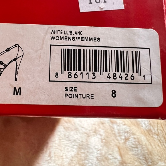 Guess White Patent Leather shoes with a platform raffia heel  Women Size 8 - Picture 5 of 12